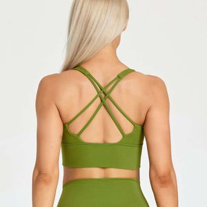 lu align lemon fiess backless sexy strap cross sports bra women yoga yoga crop top vest High Impact Workout