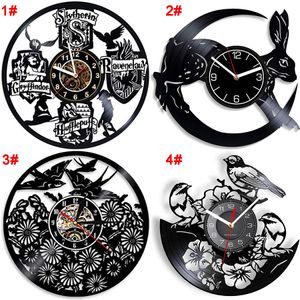 ZK20 Виниловые часы виниловая пластинка деревянные художественные часы 16 цветов света Поддержка настройки логотипа игры, персонажей аниме, звезд и т. д. 041