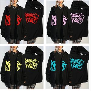 Herrtröjor tröjor streetwear retro grafik brev tryck unisex harajuku casual hoodie män kvinnor blixtlås hiphop hooded