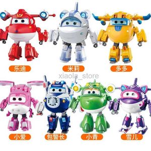 Transformation toys Robots Super Wings Peter Pan Scale Mini Deformation Anime Deformation Plane Robot Figure Transforming Toys Gifts For Kids 2400315