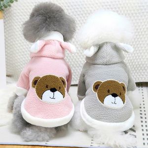 Hundkläder söt klädrock vinterkatt övergripande hoodie husdjur varm plagg Yorkshire pomeranian maltese schnauzer poodle bichon kläder