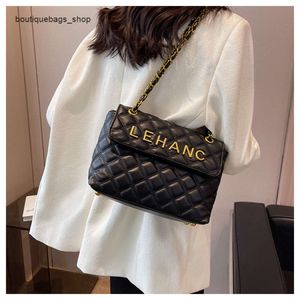 Bolsas elegantes dos principais designers Nova Lingge Xiaoxiangfeng Bolsa feminina elegante corrente de grande capacidade Textura simples e versátil Um ombro pequeno quadrado