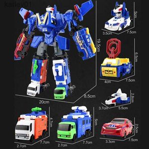 Transformation Toys Robots 6 I 1 Truck Deformation Robot Car Action Figur Toys Toys Present Transformation Robot Toys Children Present For Kid HC0286 YQ240315