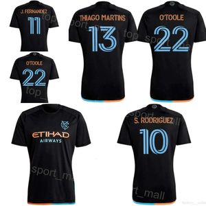 2024-2025 FC Soccer New York City Jersey 10 Rodriguez 9 Bakrar 55 Parks 6 Sands 22 OTOOOLE 43 Magno 21 Jasson Football Shirt Zestawy Black Drużyna dla fanów sportu