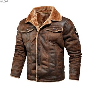 Autumn and Winter New Mens Fur Integrated Plush Work Clothes Casual Jackets