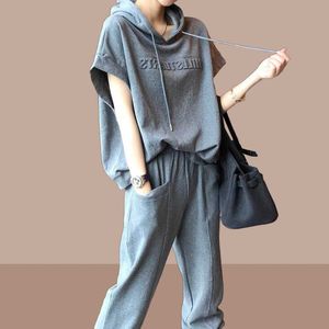 2024 Summer New Womens Sportswear Set Leisure and Fashionable Western Style Age Reducing Two Piece Set Large and Small