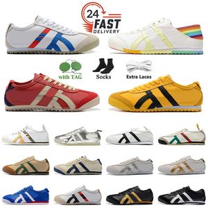 aaa + Qualità onitsukass tigre messico 66 Designer scarpe casual scarpe da ginnastica uomo donna sport sneakers da jogging bianco Nero Argento Mantello Verde Crema scarpe da ginnastica di lusso 36-45