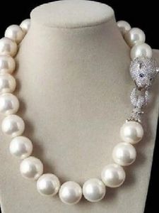 Enorme catena per maglione enorme genuino 16 mm bianco 14 mm nero conchiglia del mare del sud perla 45 ~ 60 cm collana 8 gioielli braccialetto 240306