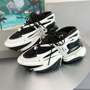 Rymdskor chunky sneakers designer skor kvinnor lapptäcke luft kudde elastiska skor tjock sula stötdämpande rymdskepp man sneakers