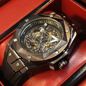 Orologio meccanico automatico con tatuaggio big bang 2024, celebrità della rete Tiktok Jason Stanson, orologio da polso luminoso dello stesso stile