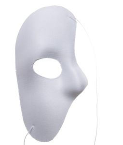 Phantom der Oper Gesichtsmaske, Halloween, Weihnachten, Neujahr, Party, Kostüm, Kleidung, Make-up, Verkleidung, für die meisten Erwachsenen, weiß, Phan5821969