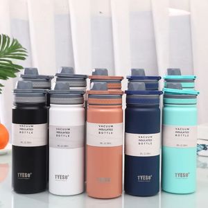 Custom 530ml 750ml Tyeso Thermal Water Bottle Thermos Mug Stainless Steel Vacuum Insulated Straight Cup Tumbler Flask for Sport 240311