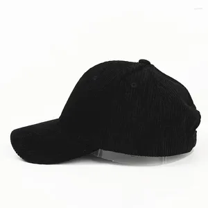 Ball Caps Corduroy Baseball Cap For Autumn And Winter Korean Version Versatile Men Women Solid Color Duckbill Fashio