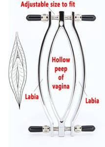 BDSM Bondages Metal Labia Clip Vibrator Vagina Speculum Pussy Clamp Clitoris Stimulator Gspot Massage Exotic Sex Toy For Women3174557