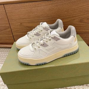 Leisure G Thick Sole Shoes 2024 Spring New Genuine Leather Couple Shoes Women's Running Shoes Walking Shoes 35-44