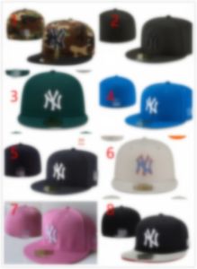 2024 Good Fashion 36 Farben Classic Team Navy Blue Color On Field Baseball Fitted Hats Street Hip Hop Sport York Full Closed Design NNYY Caps H5-3.15