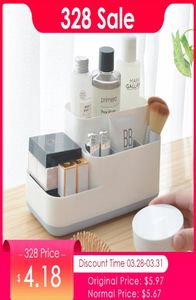 Storage Boxes Bins Plastic Makeup Organizer Bathroom Box Cosmetic Organiser Office Desktop Make Up Jewelry Sundries Container7330991