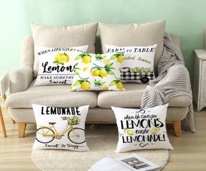 The latest 45X45CM pillow case yellow lemon printing pattern style selection texture household items support for custom logo8801634