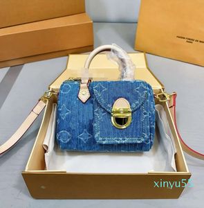 7A Designer Denim Bag Womens Mini Bag Jacquard Exproided Speed ​​Handbag Fashion Bag Women Counter Crossbody Bags