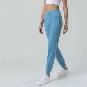 Lu Pant Align Lemon High Yoga Pocket Calças de cintura femininas Ginásio Sports Leggings Mostrar pés de feixe fino Plus Size Calças soltas Push Ups Fiess Clot