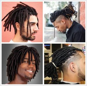 Schwarzbraune HumanHair Dreadlocks, gehäkelte Haare, HipHop-Stil, Reggae-Kultur, Dreadlocks für Männer und Frauen, 10 Stück, Bündel 6120712