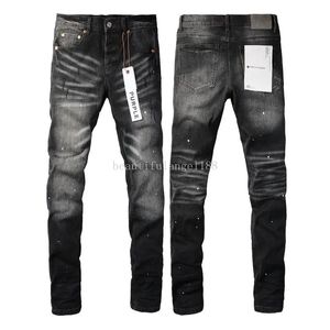 Jeans masculinos marca roxa com pintura de rua alta jeans desgastados moda masculina calças tendência
