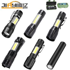 LED Strong Mini Side Light Rechargeable Long Range Portable Outdoor Household Small Flashlight 999821