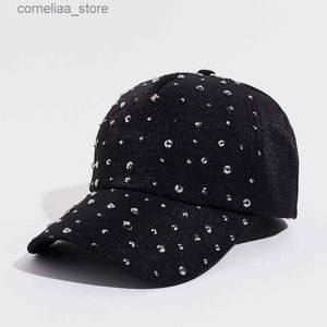 Ball Caps bayanlar Yaz Rhinestone Makya Beyzbol Cap Street Hip-Hop Şapka Moda Ribaund Kapağı Güneş Kremi Güneş Şapkası Ördek Dili Şapkası Gorrosy240315