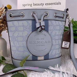 Factory Wholesale Hong Kong Luxury Macaron Drawstring Bucket Bag 2024 New Trendy and Fashionable One Shoulder Crossbody Handbag