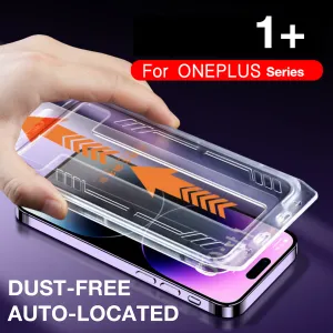 Screen Protector Tempered Glass For Oneplus ACE PRO 9RT 9R 8T 7T 9 7 6T 6 One Plus Auto-Dust Removal Glass Film with Easy Install Kit