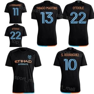 2024-2025 FC Soccer New York City Jerseys 10 Rodriguez 9 Bakrar 55 Parks 6 Sands 22 Otoole 43 Magno 21 Jasson Football Shirt Kits Uniform Svart för sportfans