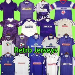 1998 1999 Retro Classic Fiorentina Fußballtrikots Sweatshirt 1989 90 91 92 93 95 96 97 98 99 BATISTUTA R.BAGGIO DUNGA Retro Fiorentina Fußballtrikot Chandal Futbol