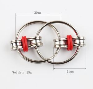 Key Ring Spinner Gyro Hand Spinner Metal Toy Finger Keyring Chain HandsPinner Toys för att minska ångest Toy2628795