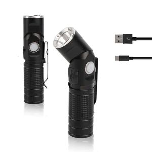 Mini Strong Light High Range Type-C Rechargeable Aluminum Alloy Outdoor Flashlight 326515