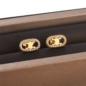 Designerörhängen för kvinnor Rhinestone diamantsmycken Set Luxury Bangle Armband Guldringar för flickor