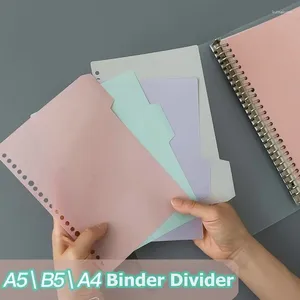 Raccoglitore per fogli sfusi Divisori per indice A5 B5 A4 Separatore per notebook a spirale Divisori in plastica PP Separatori di carta Kraft Archivador