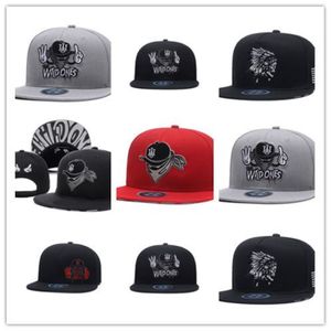 Лучший модный бренд X The wild one Snapback Шляпы Западное побережье гангста Крутые мужские кепки в стиле хип-хоп Уличные головные уборы черный, серый Red231g