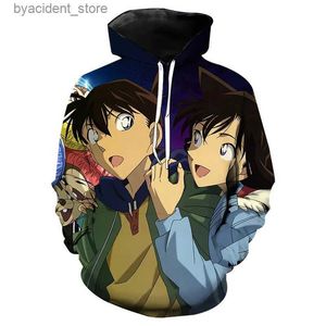 Men's Hoodies Sweatshirts Detective Conan 2021 New 3D Animation Printing 3D Hoodie Pullover Mens and Womens Childrens Sports Shirt dent Leisure L240315