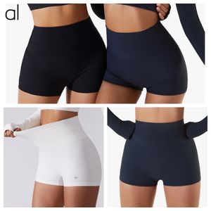 AL-118 Mulheres Yoga Shorts Esportivos Femininos Sensação Nua Fora de Cintura Alta Roupa Respirável Calções de Fitness