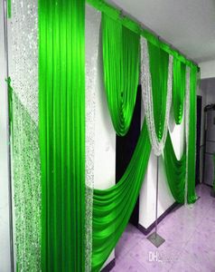 wedding silver sequin swag designs wedding decorations stylist swags for backdrop Party Curtain Stage background drapes6299077