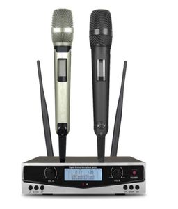 Microphones SOM SKM9100 STEG PRESTANDA Hem KTV Högkvalitativ UHF Professionell Dual Wireless Microphone System Dynamic Long Dist8635042