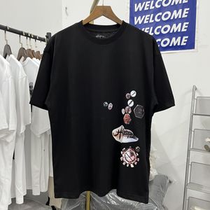 2024夏の新しいプリントTシャツの男性女性1：1最高品質のトップトップスリーブコットンティーTシャツ