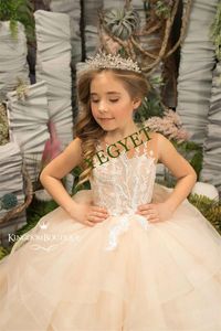 Girl Dresses Pink Flower Dress Luscious Bridal Tulle Skirt With Layers Upon Of Horsehair Braid Trimmed Fluffy Gown