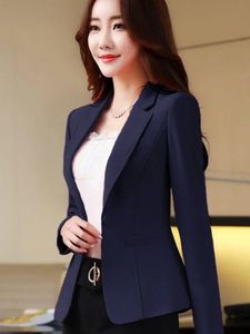 Klassische verkürzte Blazer für Damen, Anzugjacke, koreanische Mode, einreihiger Offie-Laydy-Anzug, Mäntel, schmale Passform, Vintage-Arbeitsoberteil 240229