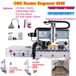 LY CNC 3040 Ahşap Yönlendirici Metal 3-4 Eksen USB PCB Gravür Frezeleme Makinesi 0.8kW 1.5kW 2.2kw Metal Torna için İsteğe Bağlı Sudank