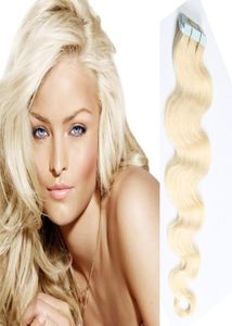 Sprzedawanie remy ludzkie przedłużenia włosów 20pcs PU skóra Weft Body Fave Tape in Hair Extensions Multi kolor 1624 cala 8578362