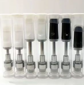 VAPE-patroner 0,5 ml atomisatorer 1,0 ml 0,8 ml tjocka oljevagnar tomma platt spetspatron keramisk spole 2mm hål 510 trådatomizer glasbehållare pvc-rör paket e-cigarett