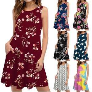 Casual Dresses Tops Elegant Sexy Outfits Ladies for Women 2024 Plus Size Beach Dress Sleeveless Backless Mini Sundress