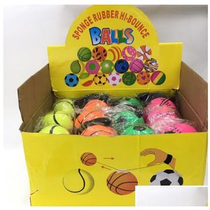 Balls Ocean Freight Sponger Rubber Ankomst Slumpmässig 5 Style Fun Toys Bouncy Fluorescerande Rumber Ball Wrist Band Drop Delivery Sports O DHTMR