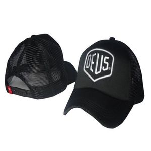 Deus Ex Machina Baylands Trucker Cap nero Mototcycles cappelli berretto da baseball in rete casquette Strapback caps218f